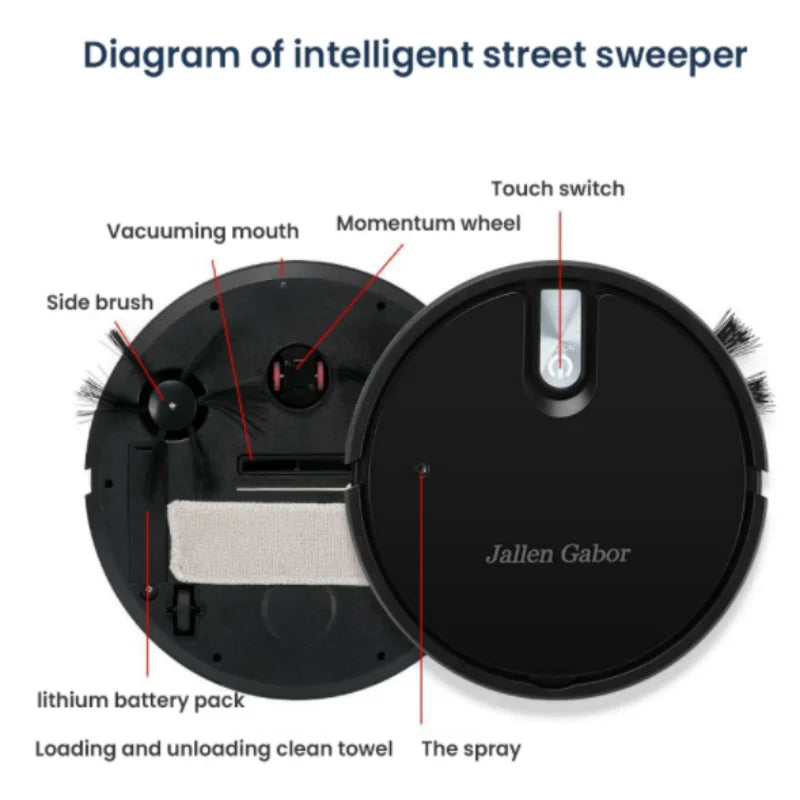 5 in 1 Wireless Smart Robot Vacuum Cleaner Multifunctional Super Quiet Vacuuming Mopping Humidifying for Home Use Home Appliance